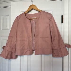Cropped dusty rose blazer LOFT